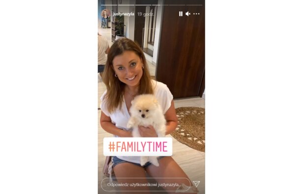 Justyna Żyła z psem/Instagram @Justyna Żyła