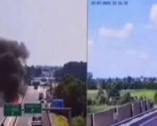 samolot runął na autostradę