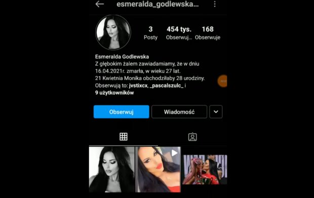 Esmeralda Godlewska nekrolog/YouTube @Kurny