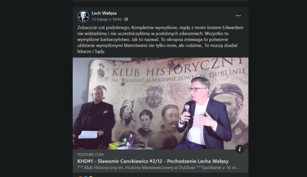 Lech Wałęsa/Facebook