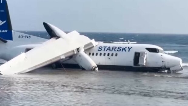 wypadek samolotu, screen Youtube @Firstpost