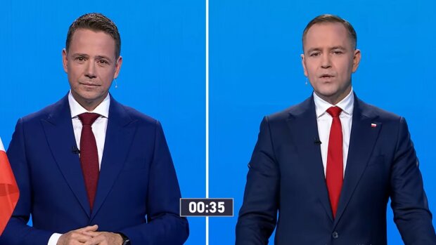 Trzaskowski i Nawrocki, screen Youtube @tvpinfo