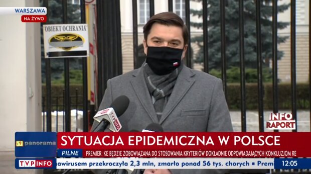 Wojciech Andrusiewicz, rzecznik Ministerstwa Zdrowia. Źródło: Youtube Janusz Jaskółka