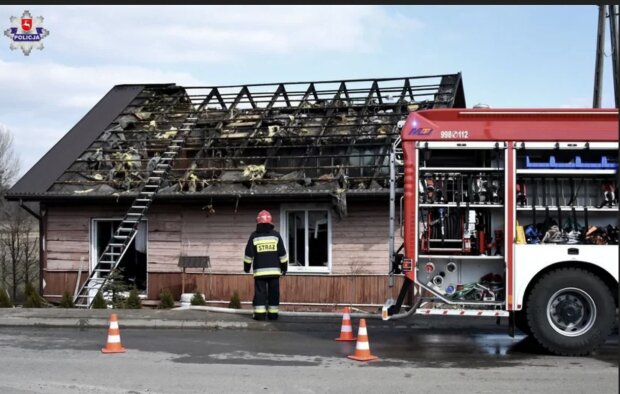 pożar domu / mat. policji