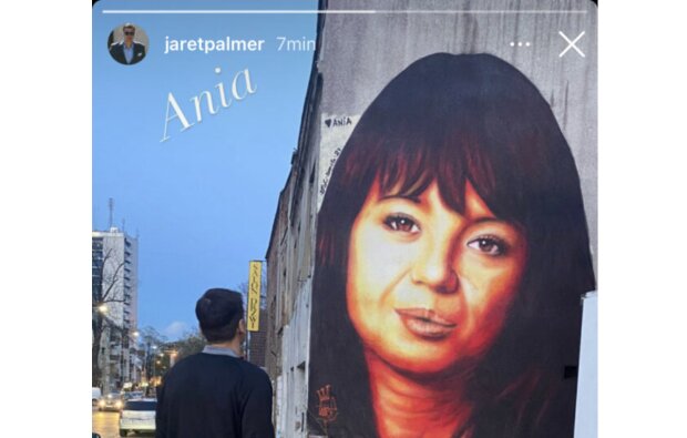 Jarosław Bieniuk, mural Anny Przybylskiej/jastrzabpost.pl