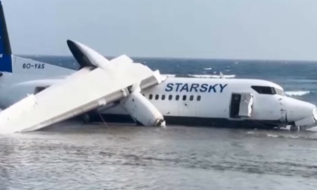 wypadek samolotu, screen Youtube @Firstpost