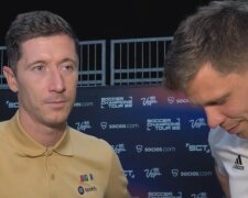 Lewandowski i Szczęsny, screen Youtube @tvp_sport